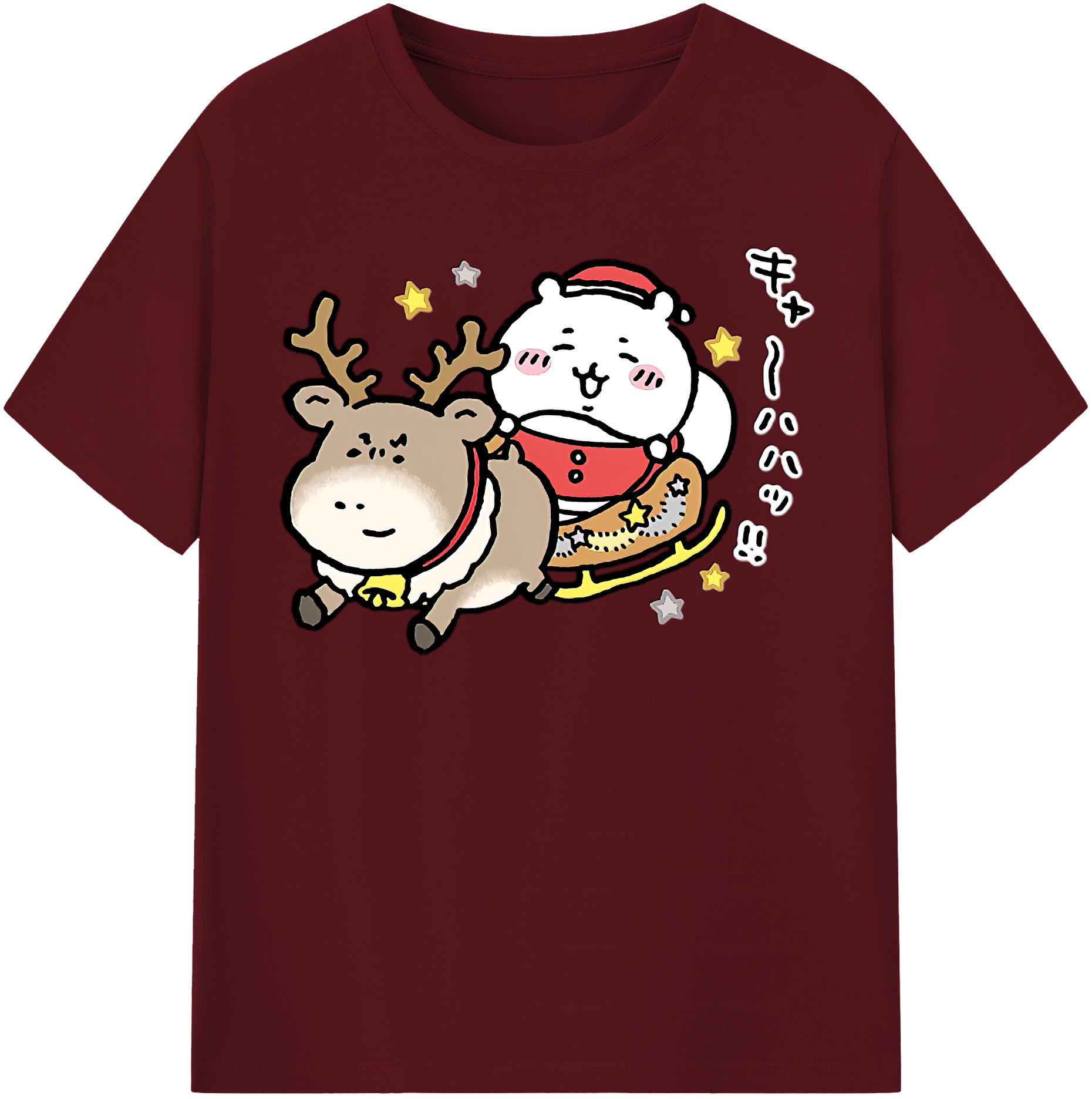 （画像用） ちいかわ ちいかわ Chii-kawa chiikawa 綿100％半袖Tシャツ（フロントプリント）